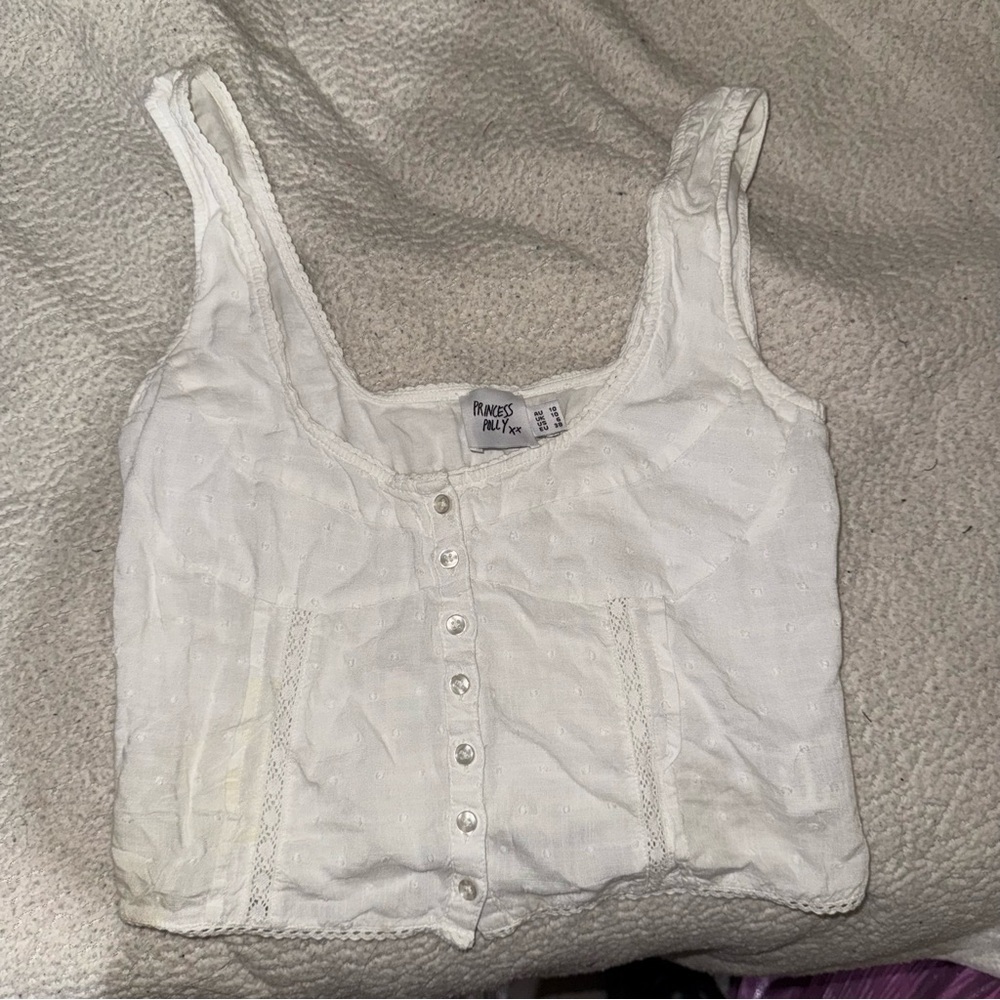 Princess Polly White button up Top